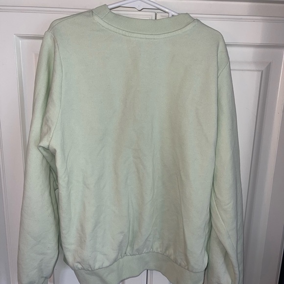 H&M Green Point Park Light Green Sweatshirt 8/10 Girls - Picture 3 of 4